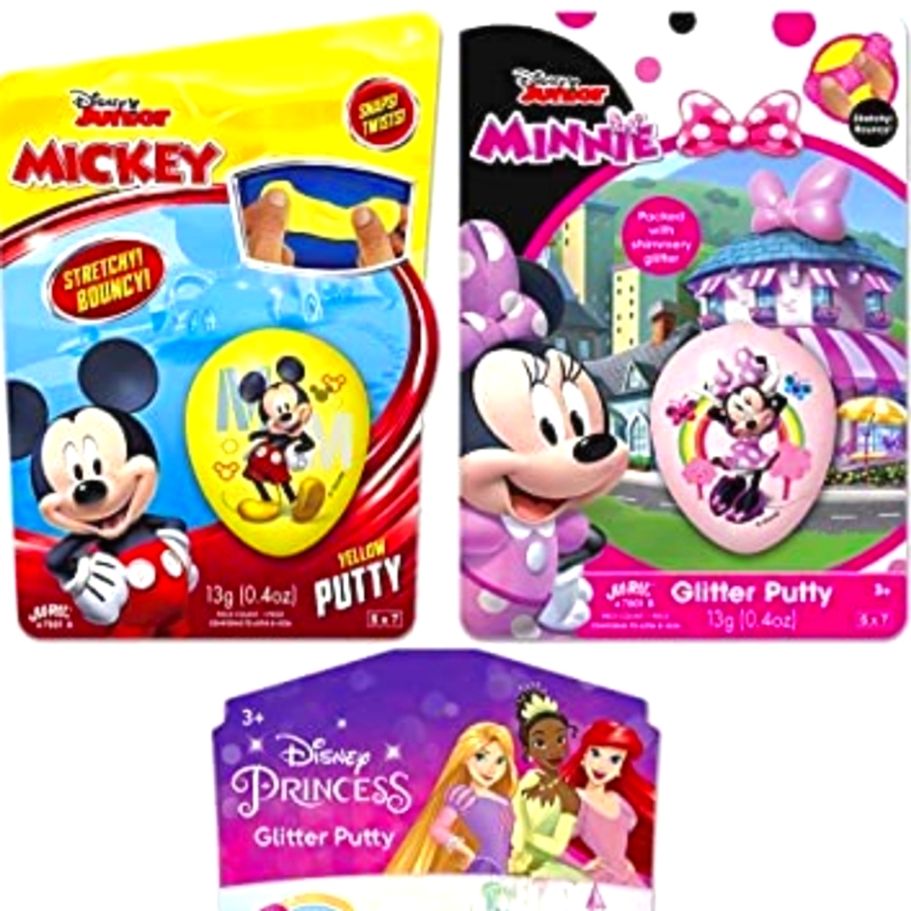 Mickey & Minnie Mouse Putty Stretchy & Bouncy NWT